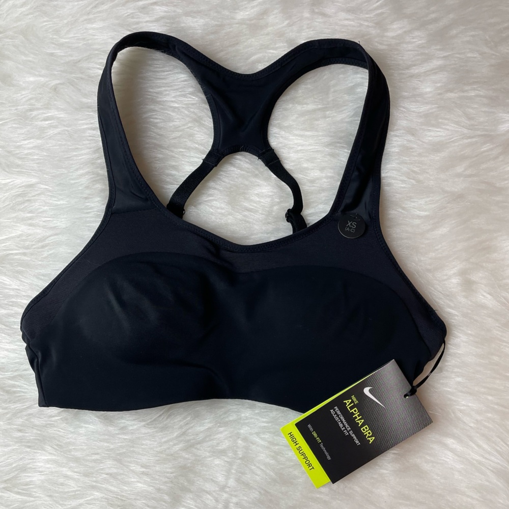 Nike Alpha Bra Women's Black Sports Bra Size XS